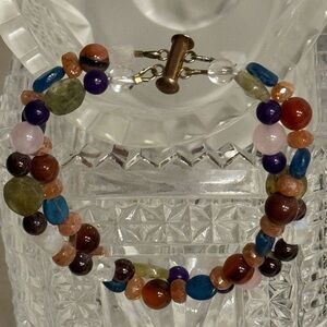 Two Strand Semi-Precious Bead Bracelet